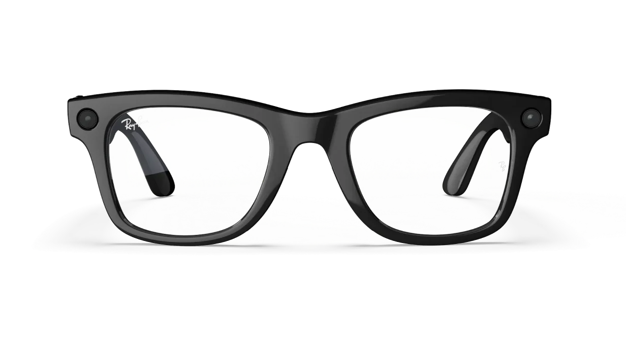 Ray-Ban Meta Wayfarer (Gen 1), Shiny Black / Clear, Standard - Image 8