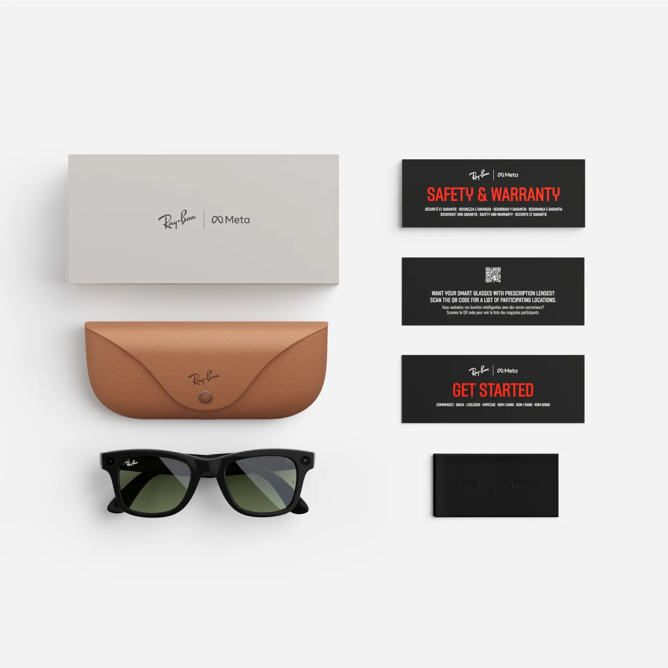 Ray-Ban Meta Wayfarer (Gen 1), Shiny Black / Green, Standard - Image 4