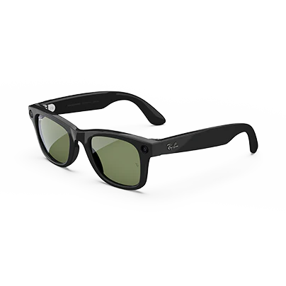 Ray-Ban Meta Wayfarer (Gen 1), Shiny Black / Green, Standard - Image 8