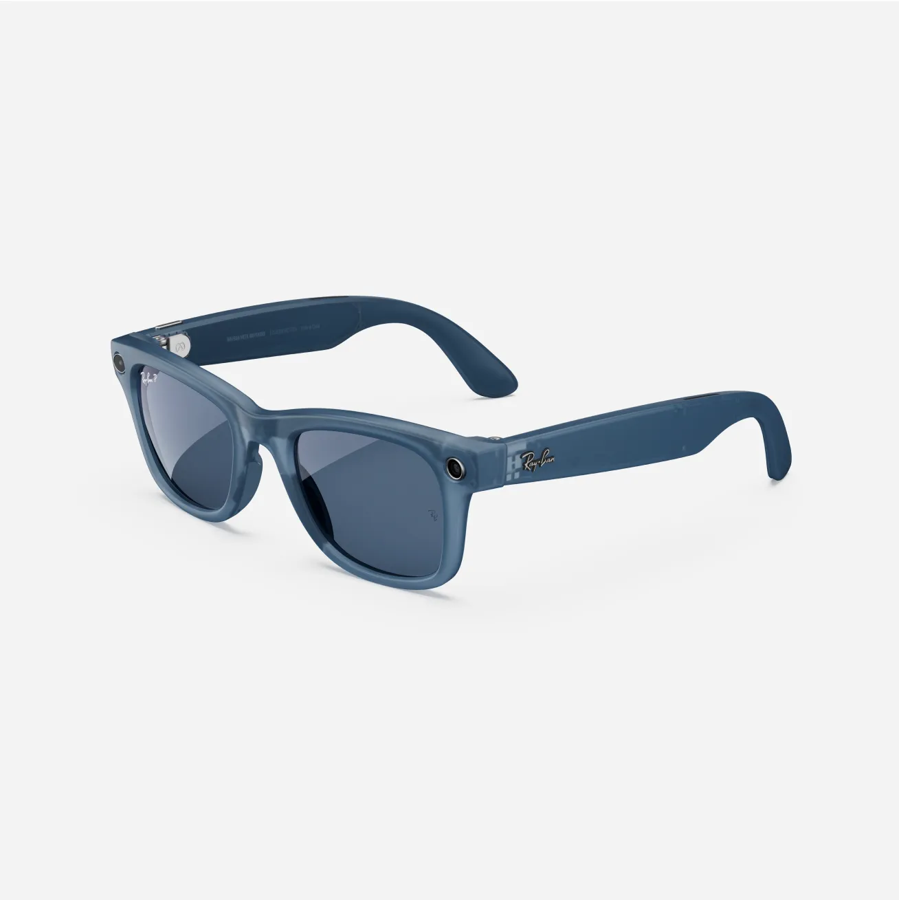 Ray-Ban Meta Wayfarer (Gen 1), Matte Jeans Transparent / Dusty Blue Polarized, Standard - Image 3