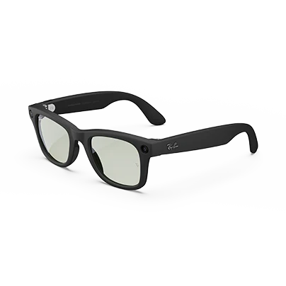 Ray-Ban Meta Wayfarer (Gen 1), Matte Black / Clear to G-15 Green TransitionsĀ®, Large - Image 2
