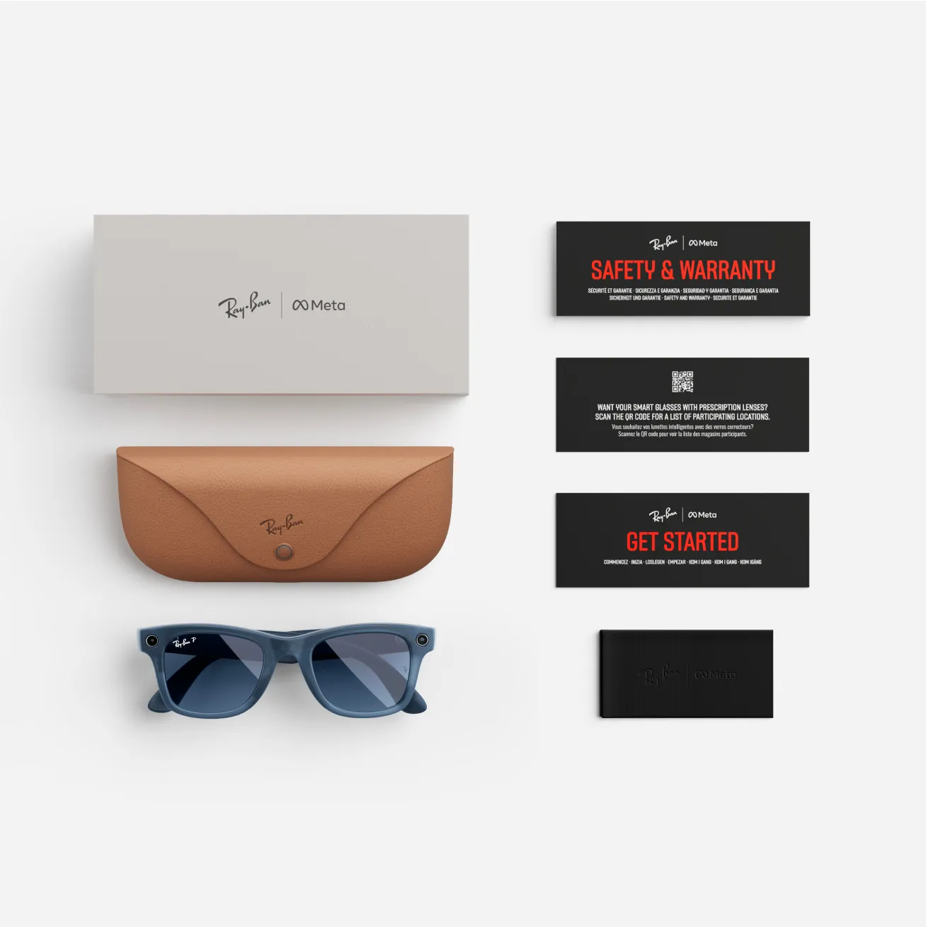 Ray-Ban Meta Wayfarer (Gen 1), Matte Jeans Transparent / Dusty Blue Polarized, Large - Image 7