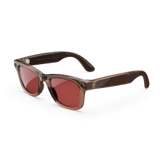 Ray-Ban Meta Wayfarer (Gen 1), Shiny Warm Stone Transparent / Watermelon Red Transitions®, Standard