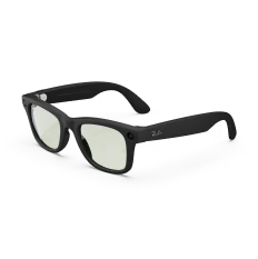 Refurbished Ray-Ban Meta Wayfarer (Gen 1), Matte Black / Clear to G-15 Green Transitions®, Standard, High Bridge Fit